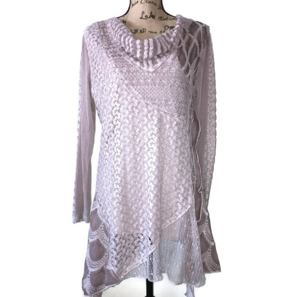 Feratelli Mauve Long Sleeve Knit Tunic